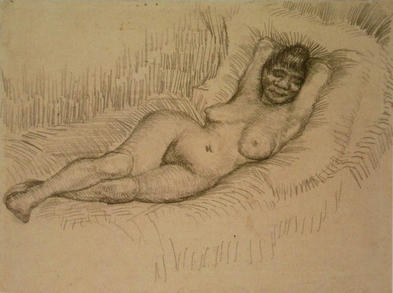斜倚女性裸体F 1404 JH 1213的研究 作者 文森特·梵高