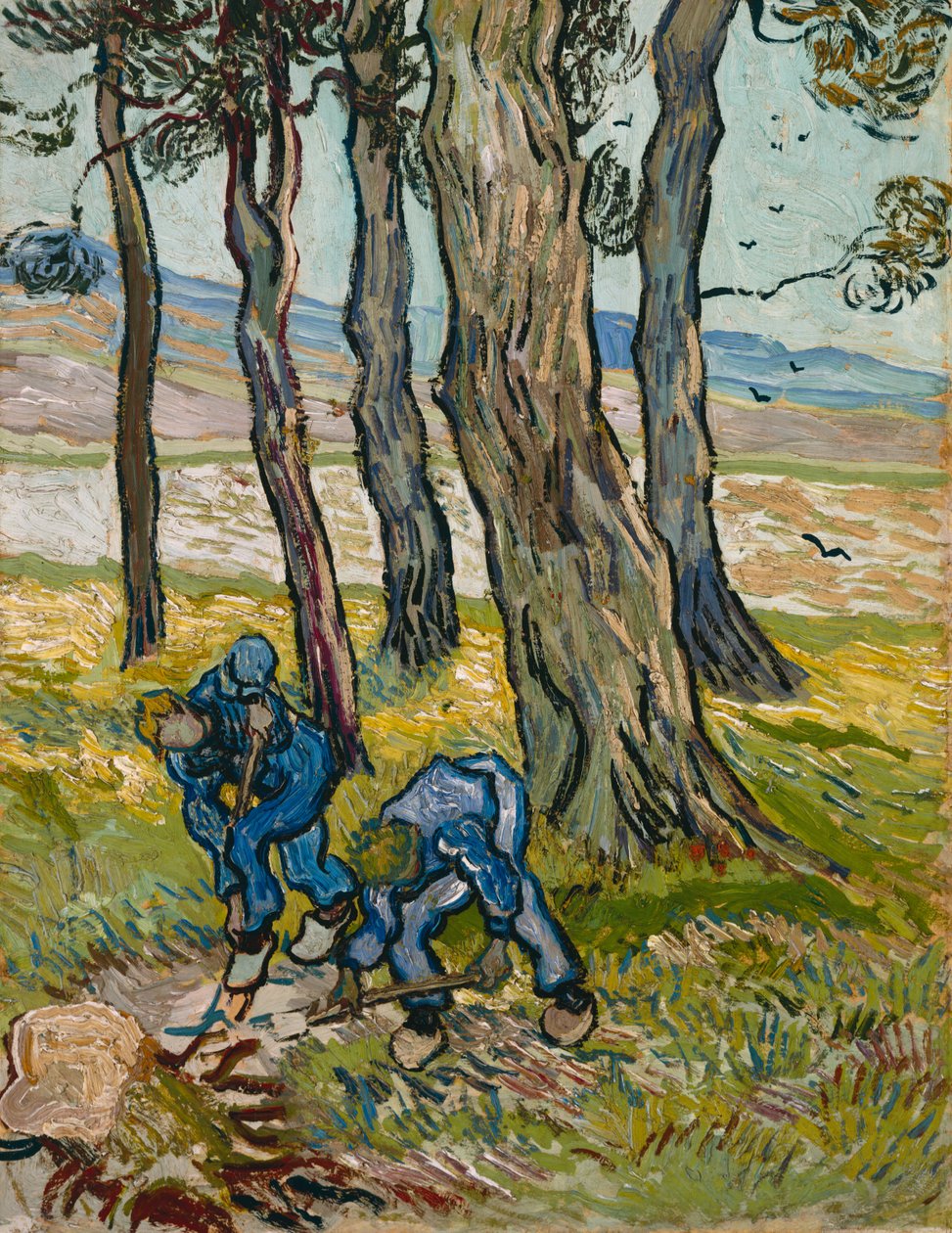 The Diggers，1889年（纸上画油画布） 作者 文森特·梵高