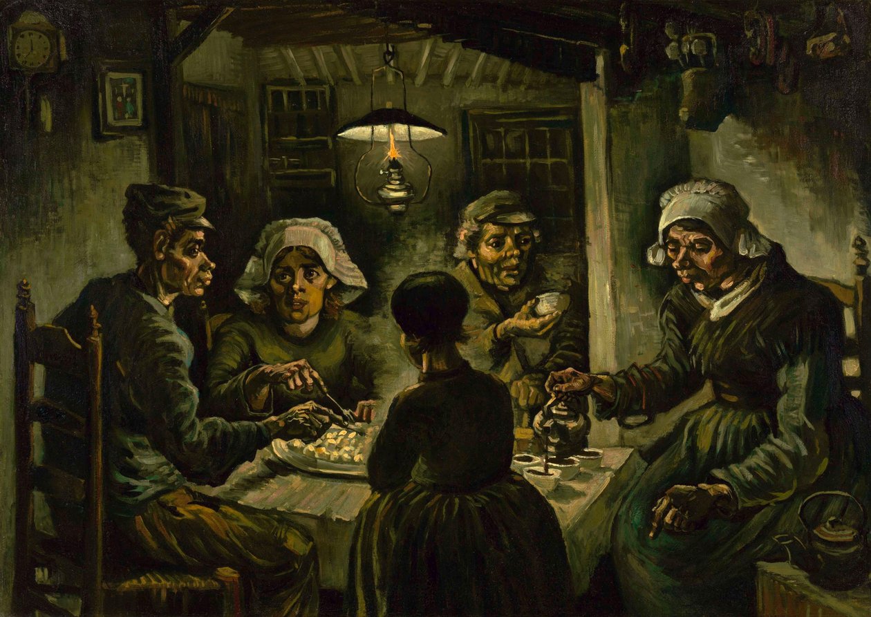 马铃薯食者，1885年 作者 文森特·梵高