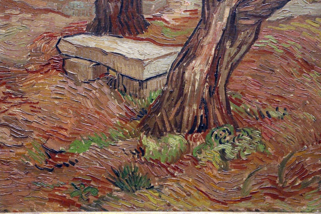 Vincent van Gogh，圣雷米的manicomio的石凳 作者 文森特·梵高