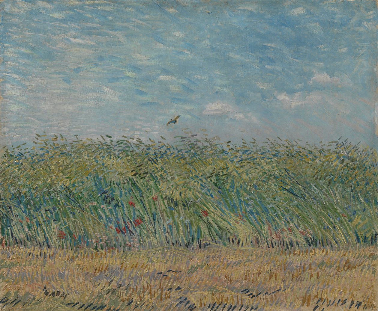 Wheatfield with Partridge，1887 作者 文森特·梵高