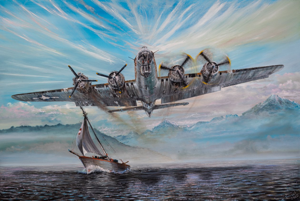 B17-G "孤独的极猫 "楚格湖瑞士着陆点 5，2023 年 作者 文森特·亚历山大·布斯