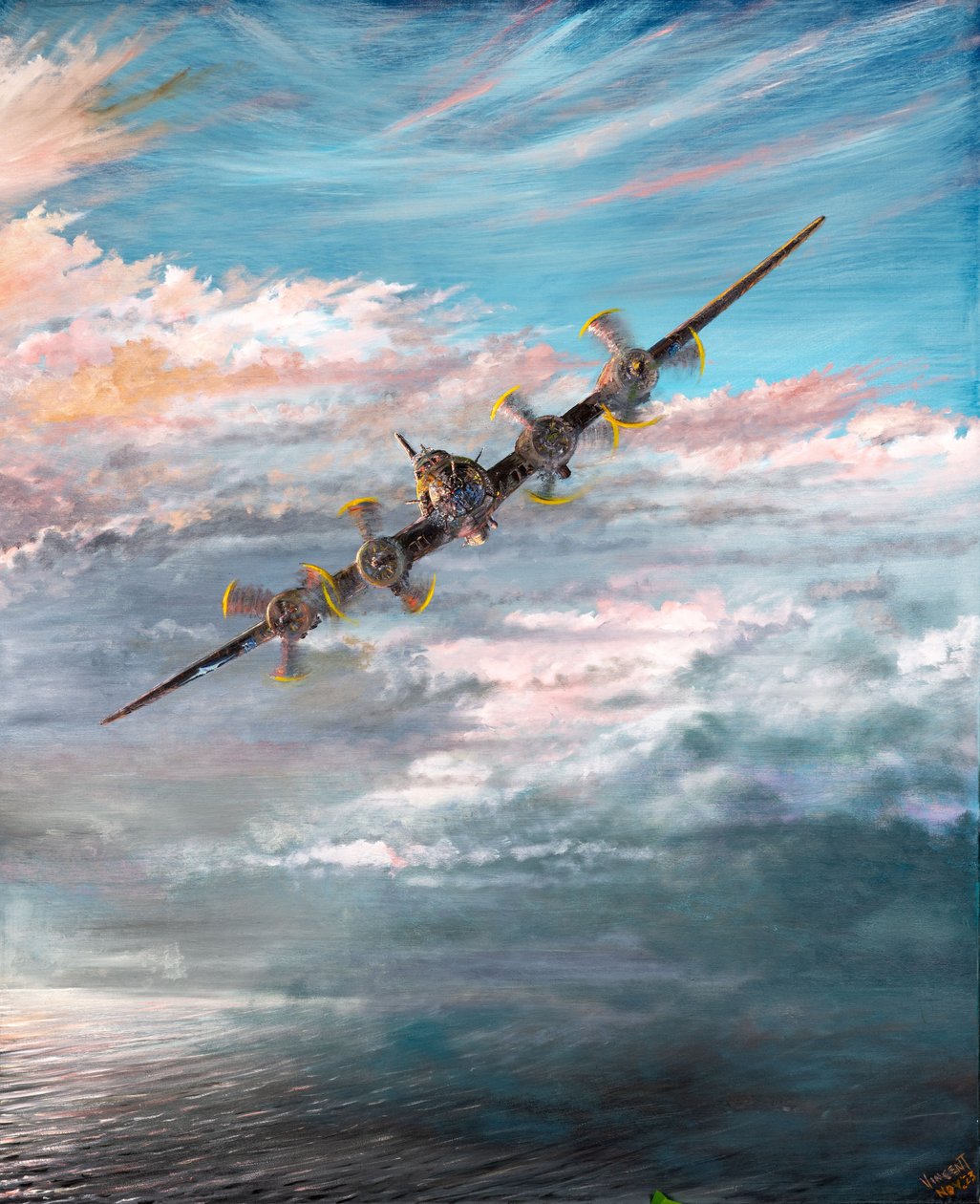 2023 年，B17F "地狱天使 "返航 作者 文森特·亚历山大·布斯