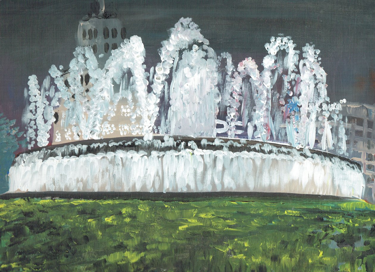 巴塞罗那之夜，1994年，（丙烯酸帆布板） 作者 文森特·亚历山大·布斯