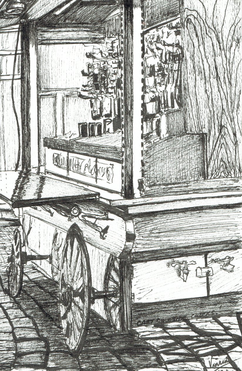 2003年波士顿美国Cheers Bar酒吧外推车（纸上墨水） 作者 文森特·亚历山大·布斯