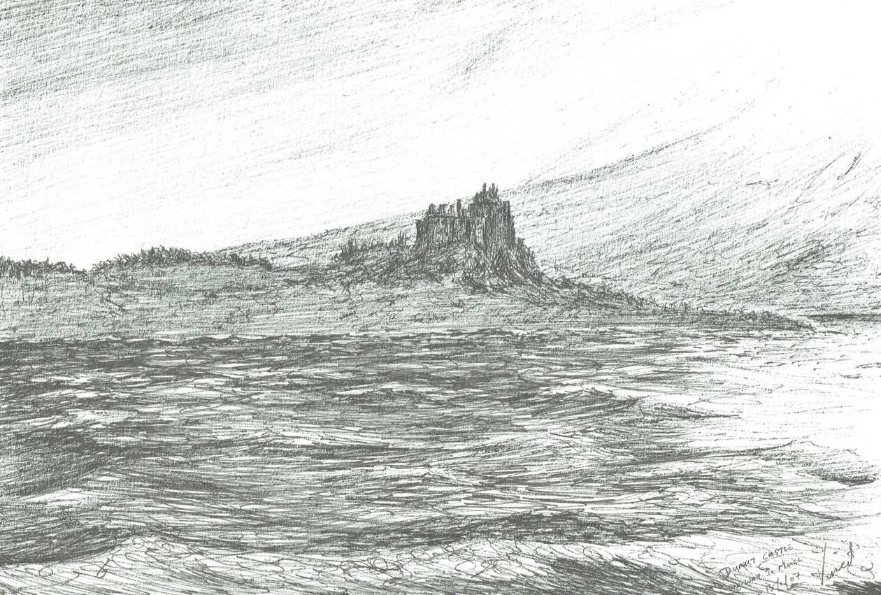 Duart Castle from ferry;2007;(ink on paper) 作者 文森特·亚历山大·布斯