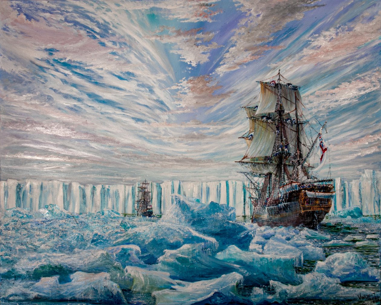 Erebus and Terror discover Antarctic Ice Shelf, 2020 作者 文森特·亚历山大·布斯