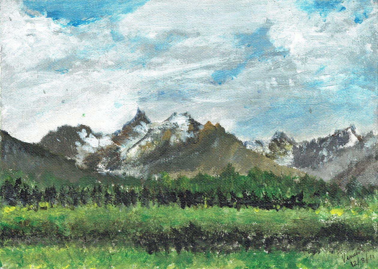 克莱恩斯酒店景观，2011年，（帆布板上的丙烯酸树脂） 作者 文森特·亚历山大·布斯