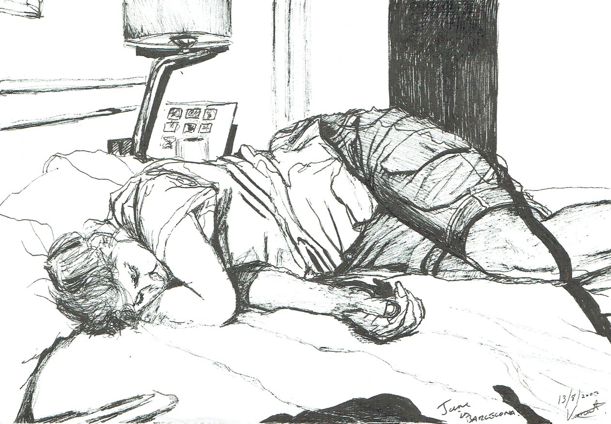 Jane asleep in Barcelona, 2002 作者 文森特·亚历山大·布斯