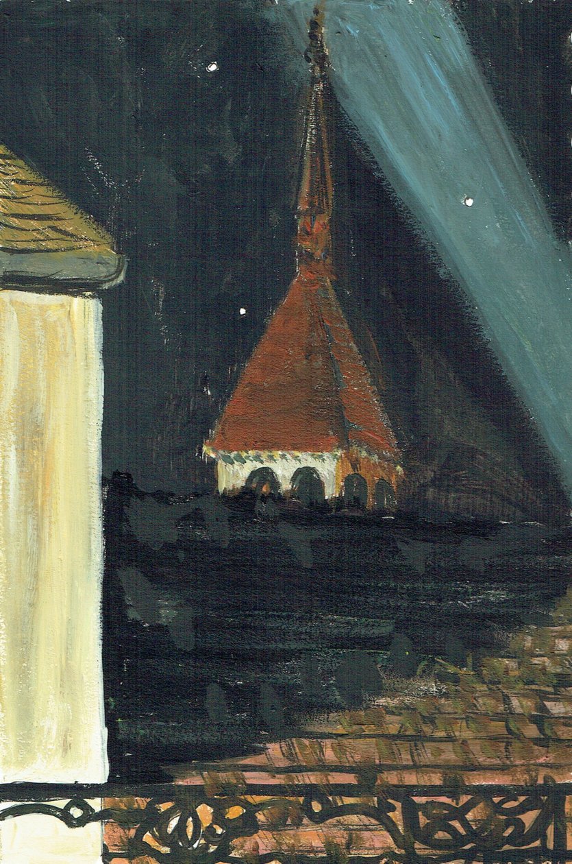 Laignes France rooftop view at night, 2006 作者 文森特·亚历山大·布斯