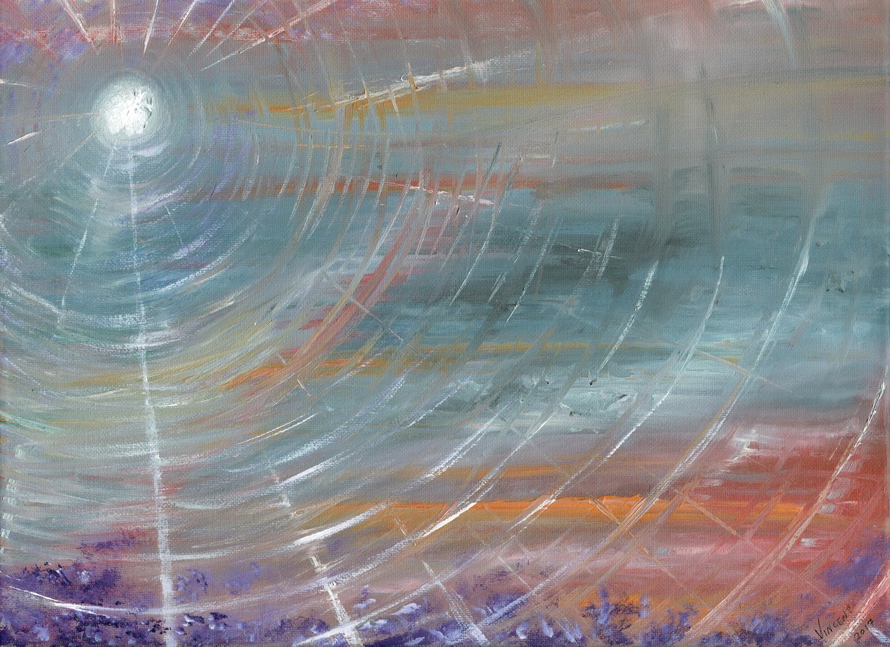 Moontube，2017，（油画布板） 作者 文森特·亚历山大·布斯