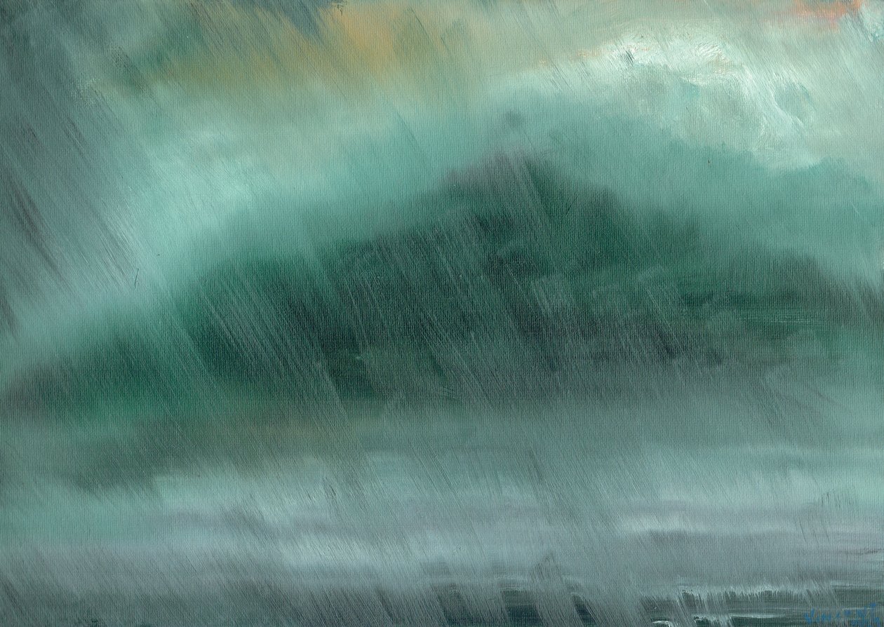 山雨，2017，（油画布板） 作者 文森特·亚历山大·布斯