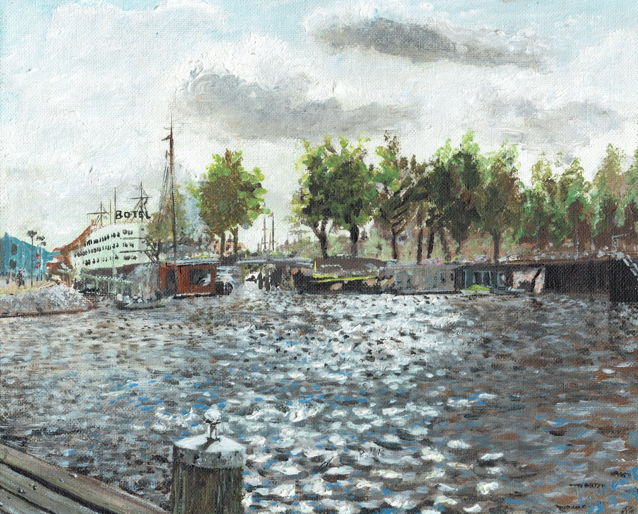 Oosterdok Amsterdam，1999，（丙烯酸帆布板） 作者 文森特·亚历山大·布斯