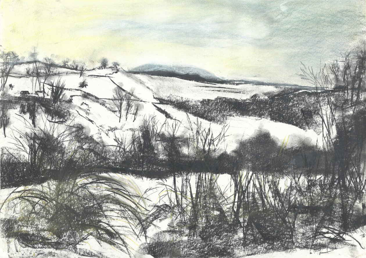 Osmotherley landscape in winter snow 作者 文森特·亚历山大·布斯