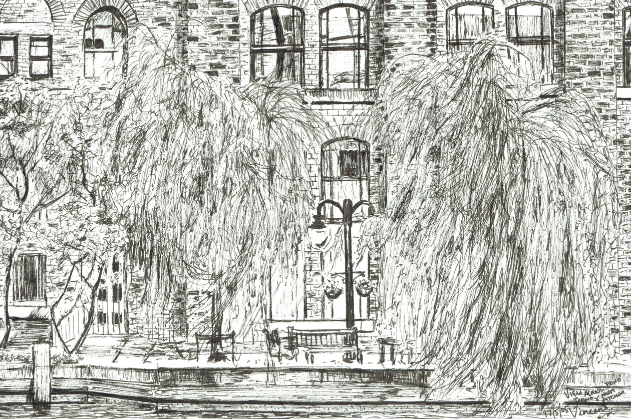 投手和钢琴曼彻斯特，2005年，（纸上墨水） 作者 文森特·亚历山大·布斯