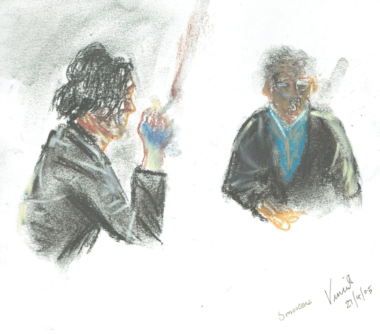 酒吧吸烟者, 2005 作者 文森特·亚历山大·布斯