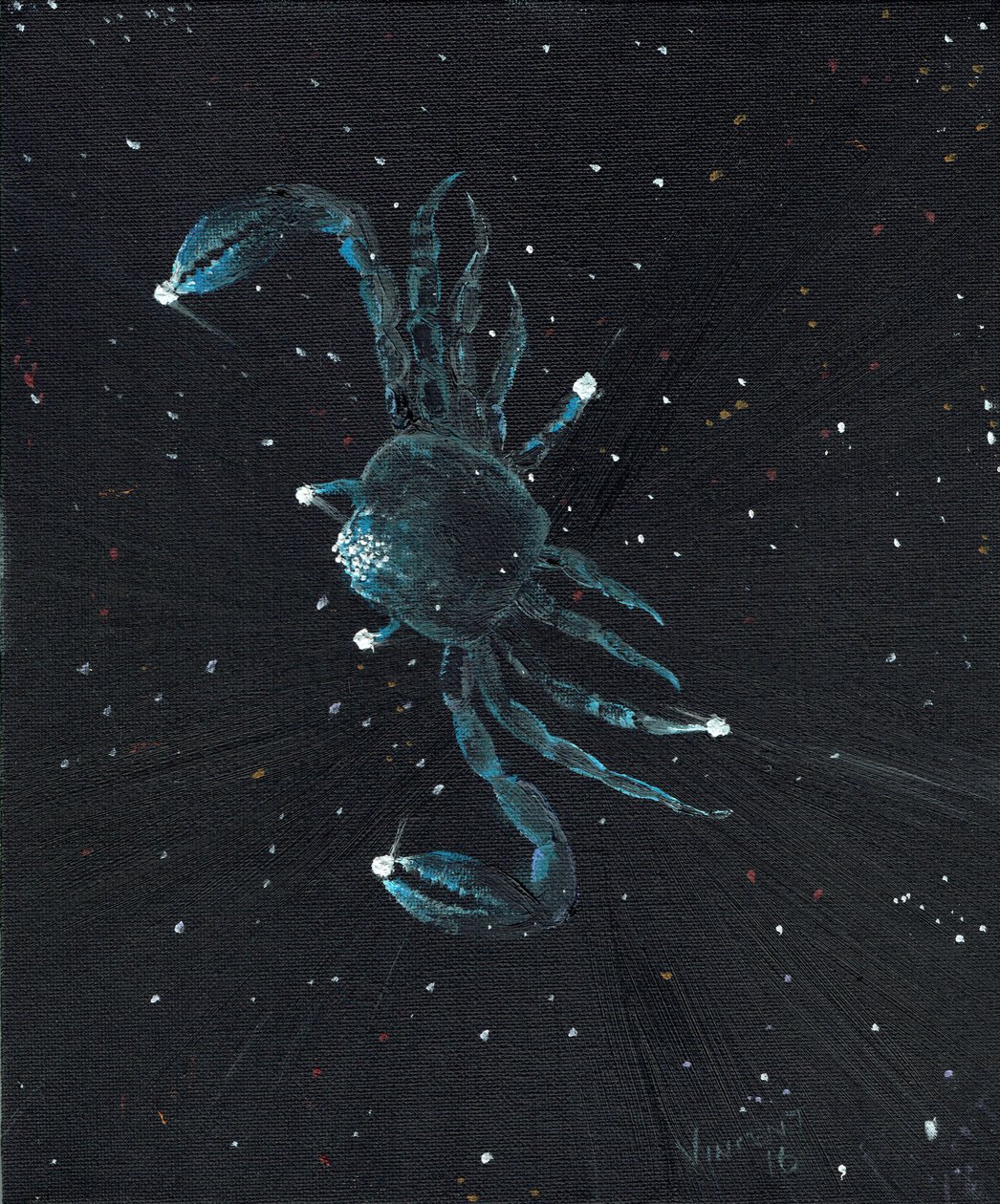 星座巨蟹座，2016年，（布面油画） 作者 文森特·亚历山大·布斯