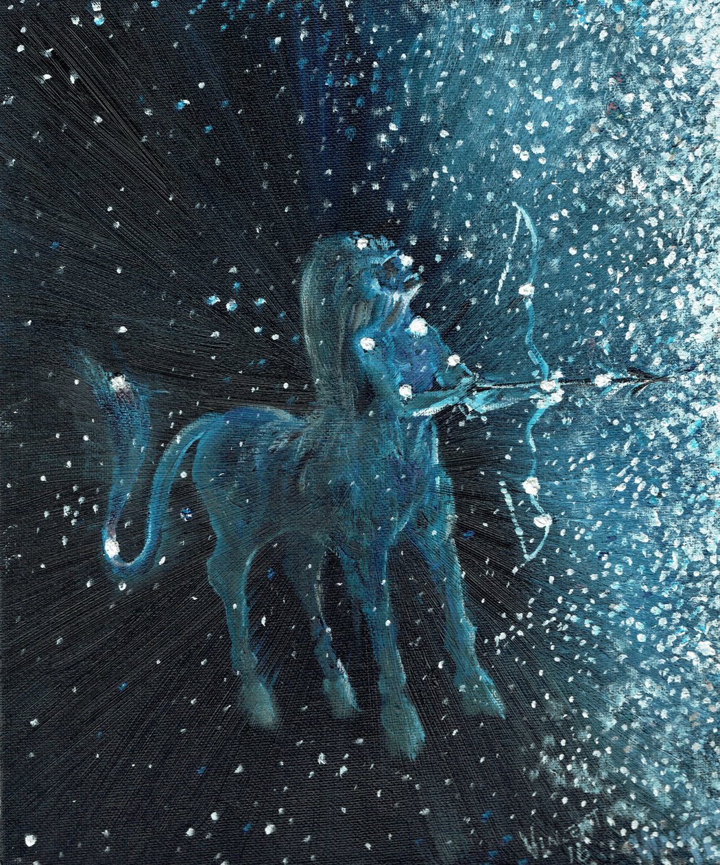 星座Sagitarius，2016，（布面油画） 作者 文森特·亚历山大·布斯