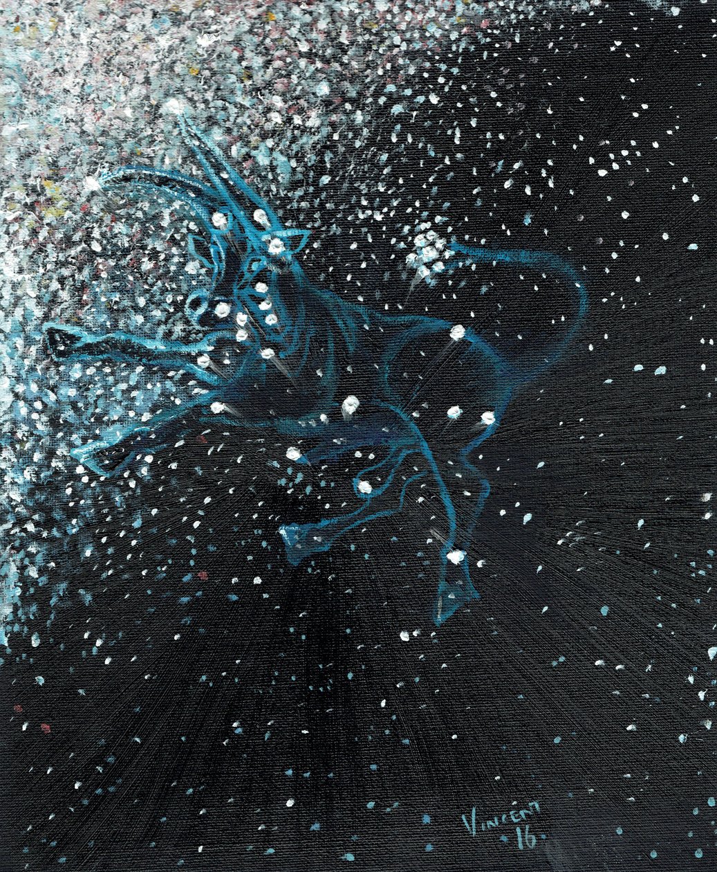 星座金牛座，2016年，（油画布板） 作者 文森特·亚历山大·布斯