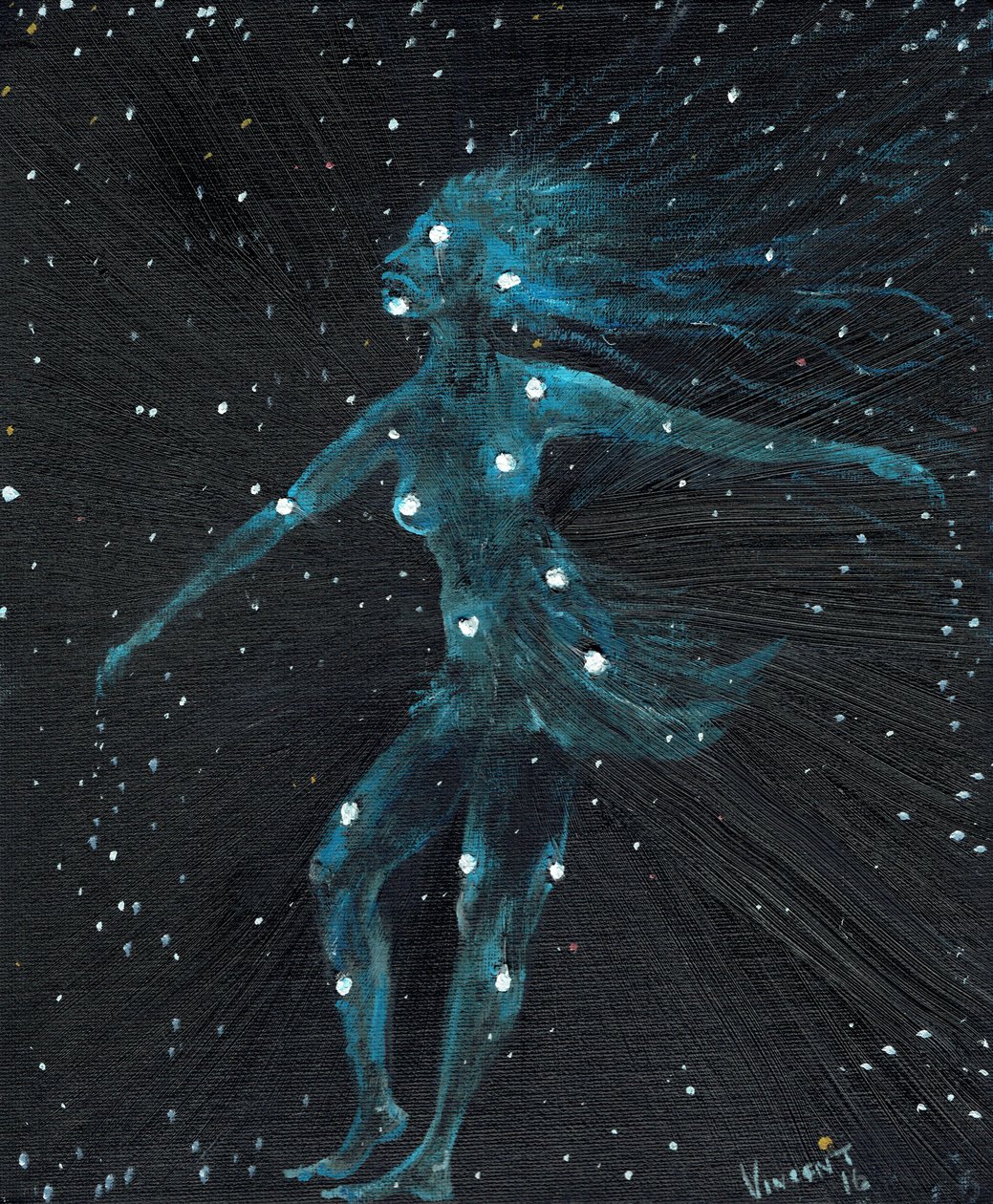 星座处女座，2016，（布面油画） 作者 文森特·亚历山大·布斯
