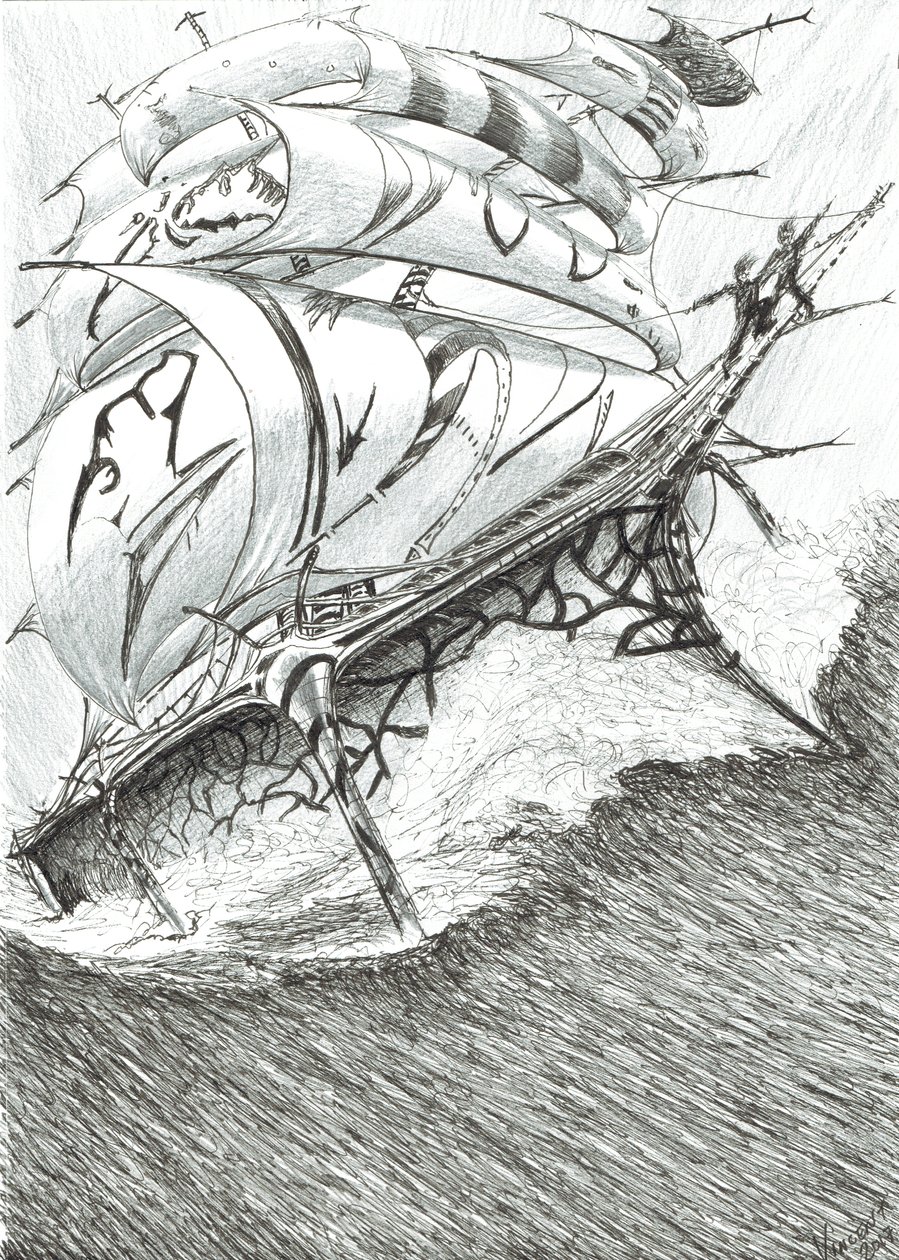 风暴创作者阿拉弗拉海，2017年，（纸上墨水） 作者 文森特·亚历山大·布斯
