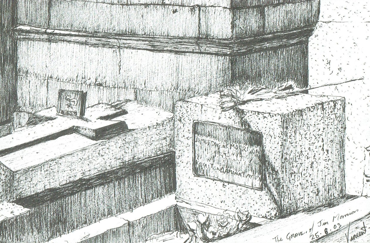 吉姆-莫里森的坟墓 巴黎, 2003 作者 文森特·亚历山大·布斯
