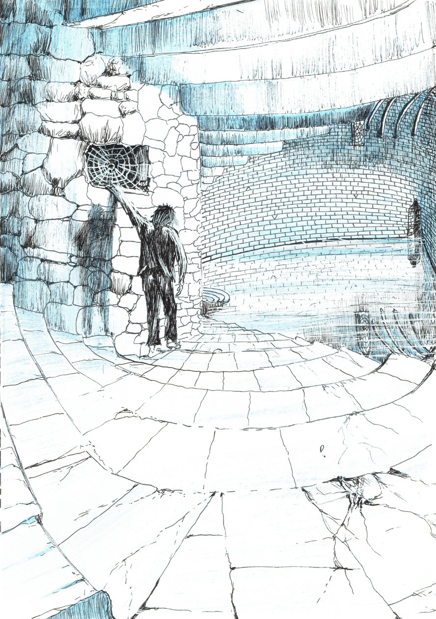 page39，Findhorn森林中的城堡，2006年，（纸上墨水） 作者 文森特·亚历山大·布斯