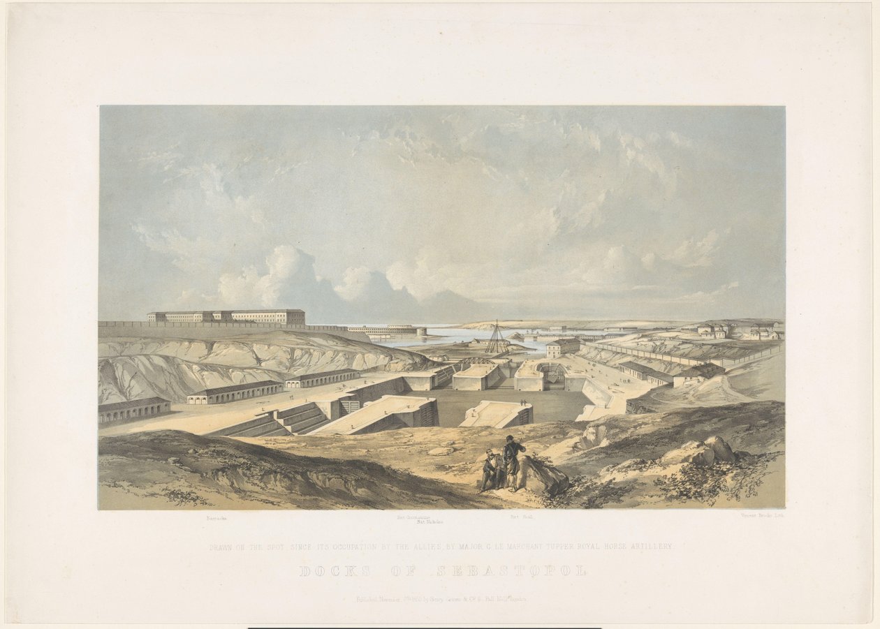 德哈文·范·塞瓦斯托波尔, 1855 塞瓦斯托波尔码头（物体上的标题） 作者 文森特·布鲁克斯（Vincent Brooks）