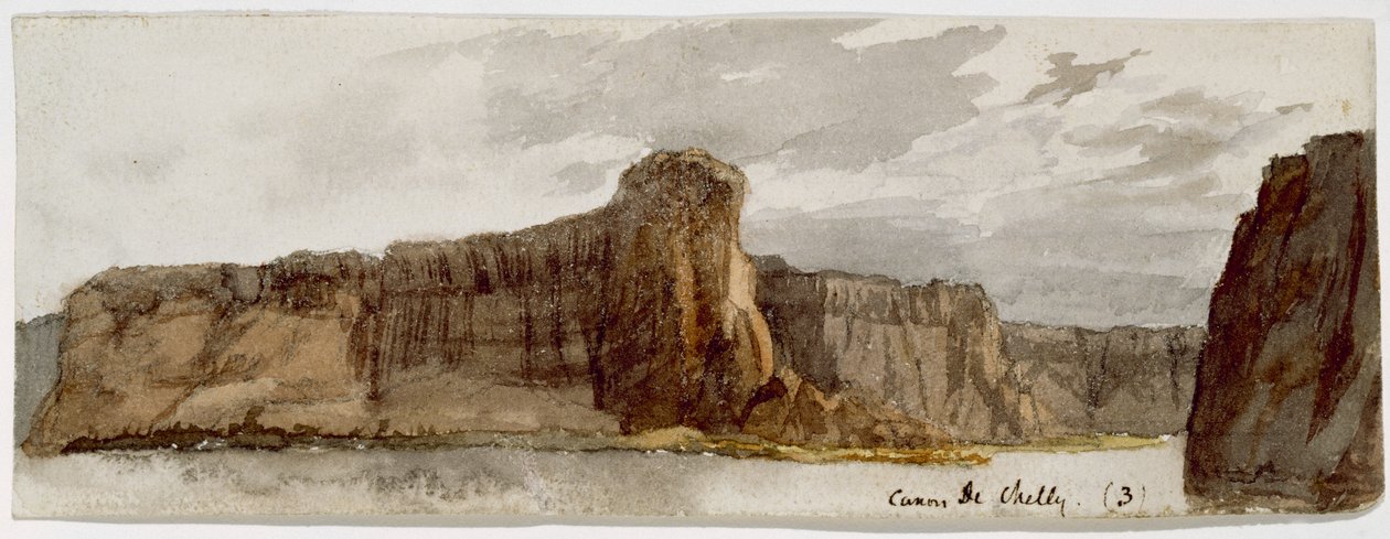 Canyon de Chelly No. 3（Canyon de Chelly，ArizonaCarsons Needle500英尺），1869-1871（水彩画） 作者 文森特·科莱尔