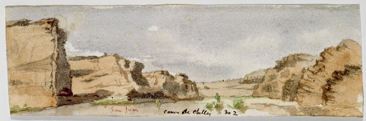 San JuanCanyon de Chelly No. 2 (Canyon de Chelly, Arizona), 1869-1871 (watercolor) 作者 文森特·科莱尔