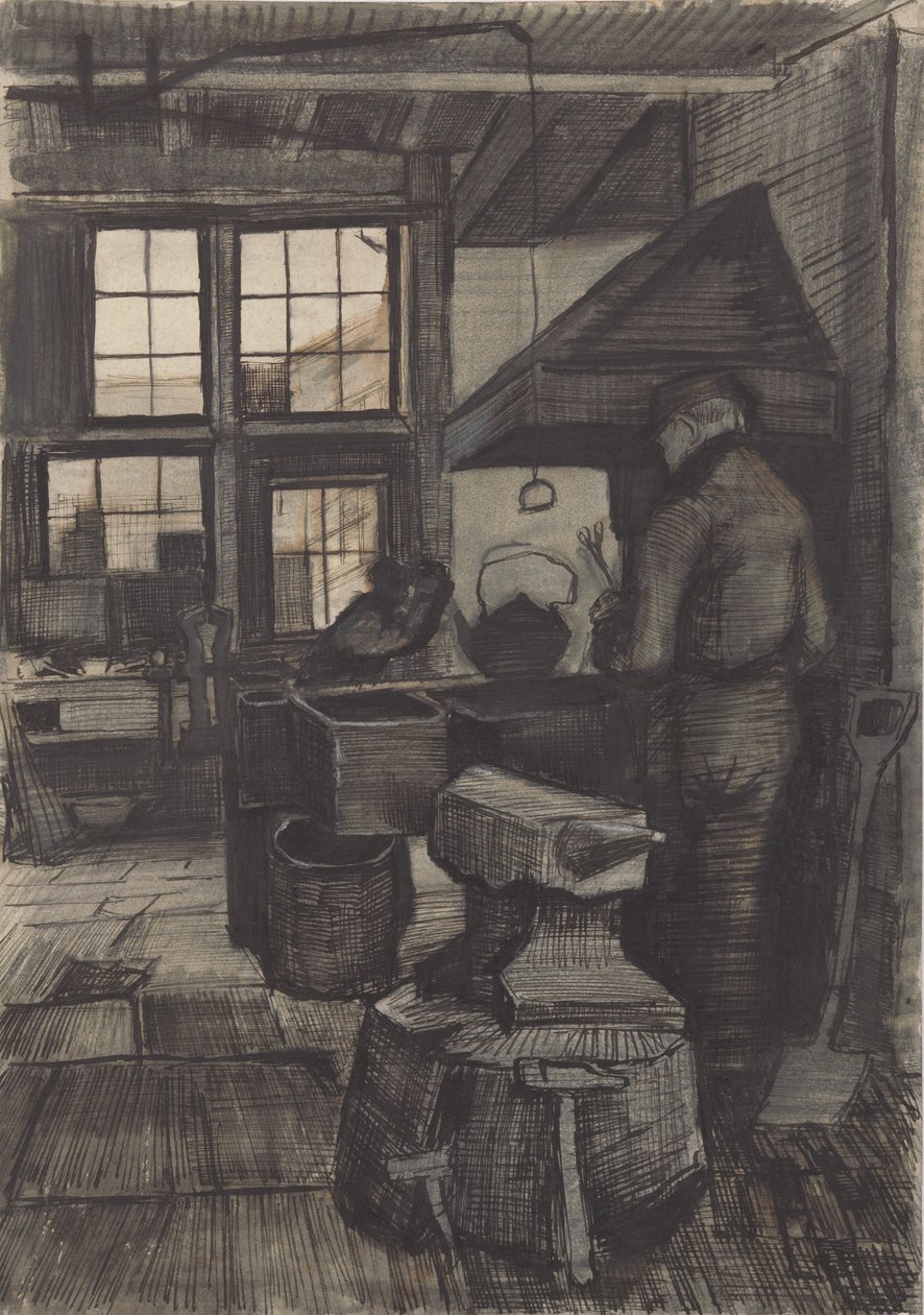 Forge, 1882. 作者 文森特·梵高