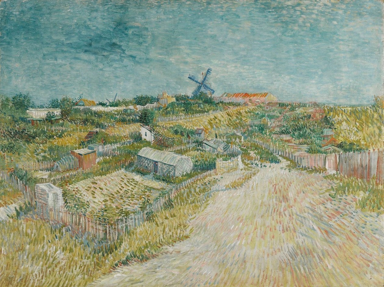 蒙马特的菜园，1887年。 作者 文森特·梵高
