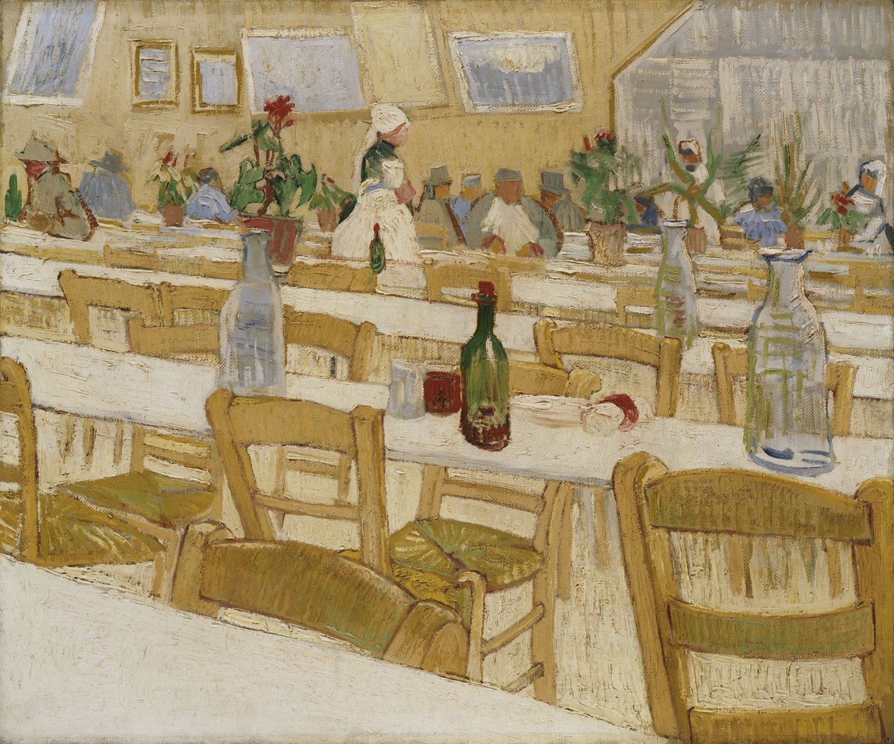 餐厅内部，1887-88年 作者 文森特·梵高