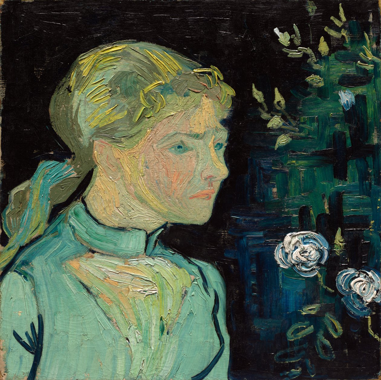 阿德琳·拉沃（Adeline Ravoux），1890年。 作者 文森特·梵高