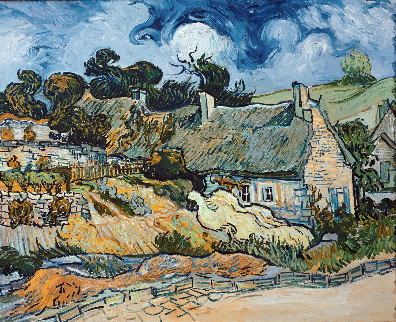 Chaumes de Cordeville 到 Auvers-Sur-Oise（布面油画 作者 文森特·梵高
