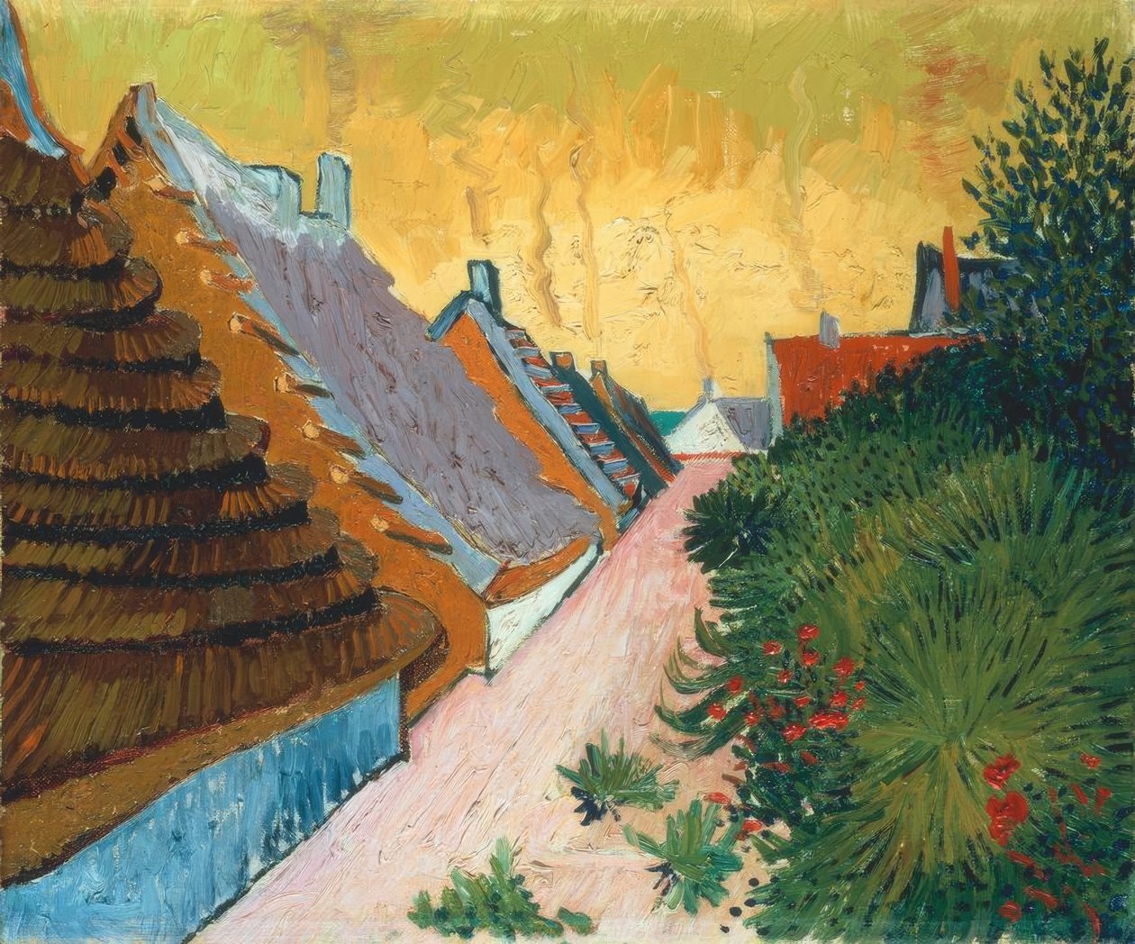Gasse in Saintes-Maries 作者 文森特·梵高