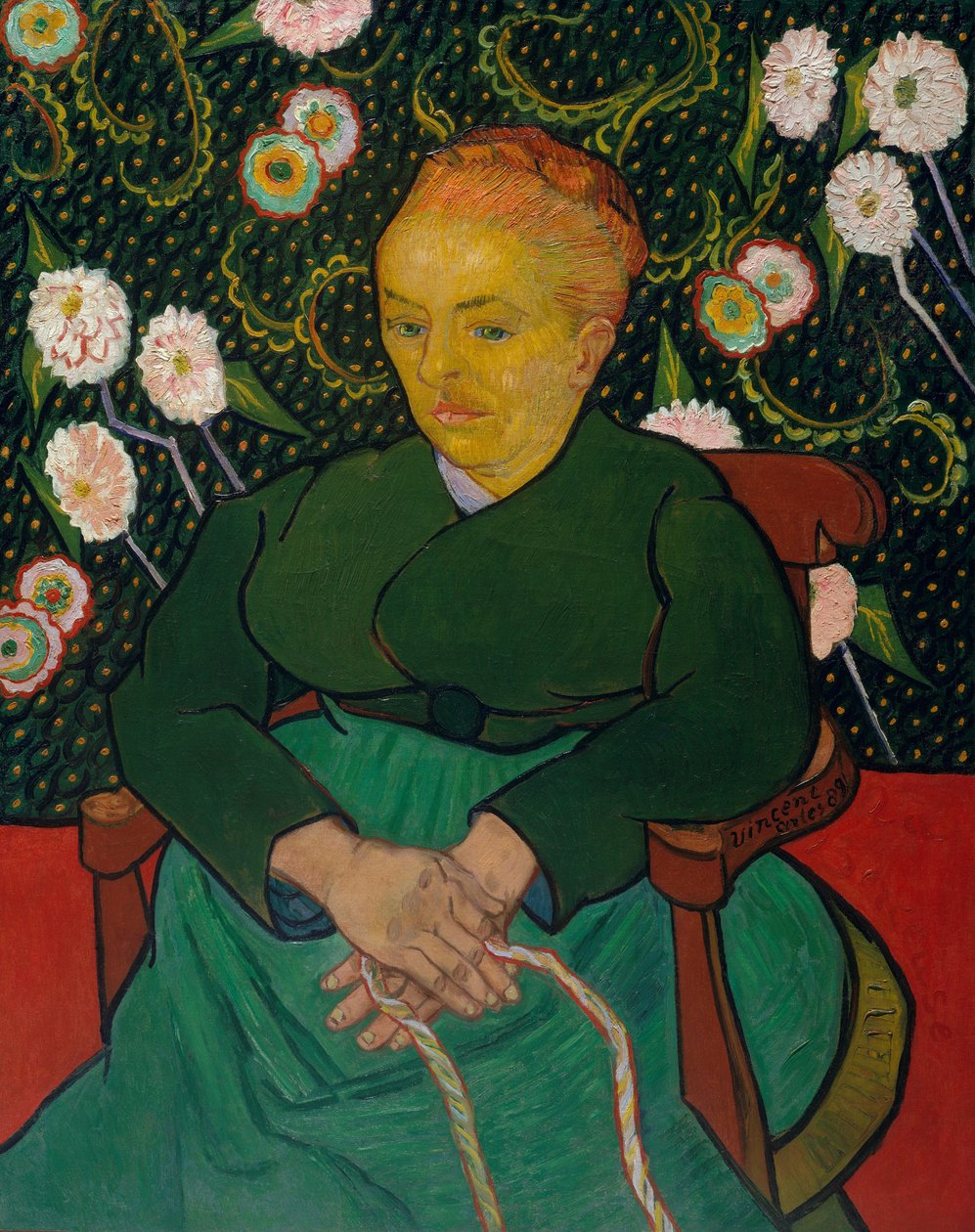 《 La Berceuse Woman Rocking a Cradle》，奥古斯汀·阿里克斯·佩利科特·鲁林，1851-1930年，1889年。 作者 文森特·梵高