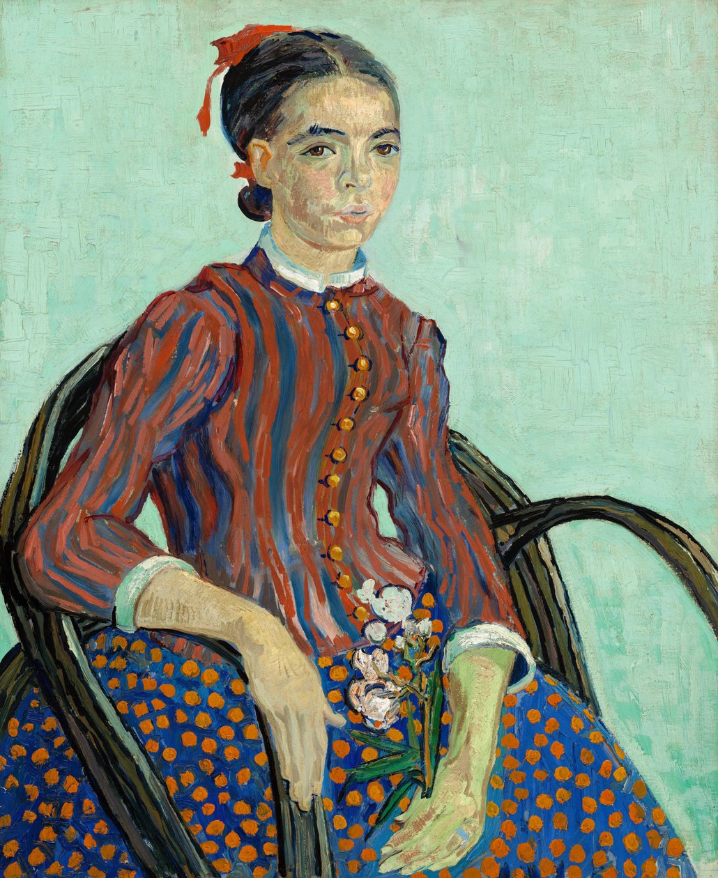 La Mousmé, 1888. 作者 文森特·梵高