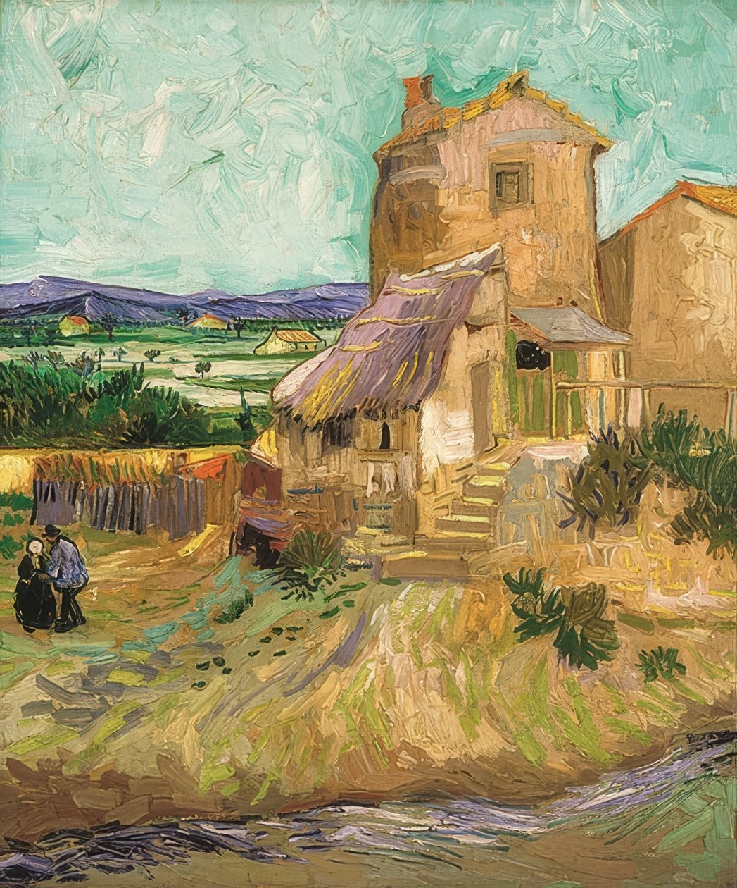 La Crau（Die alteMühle）的房子。 1888年 作者 文森特·梵高