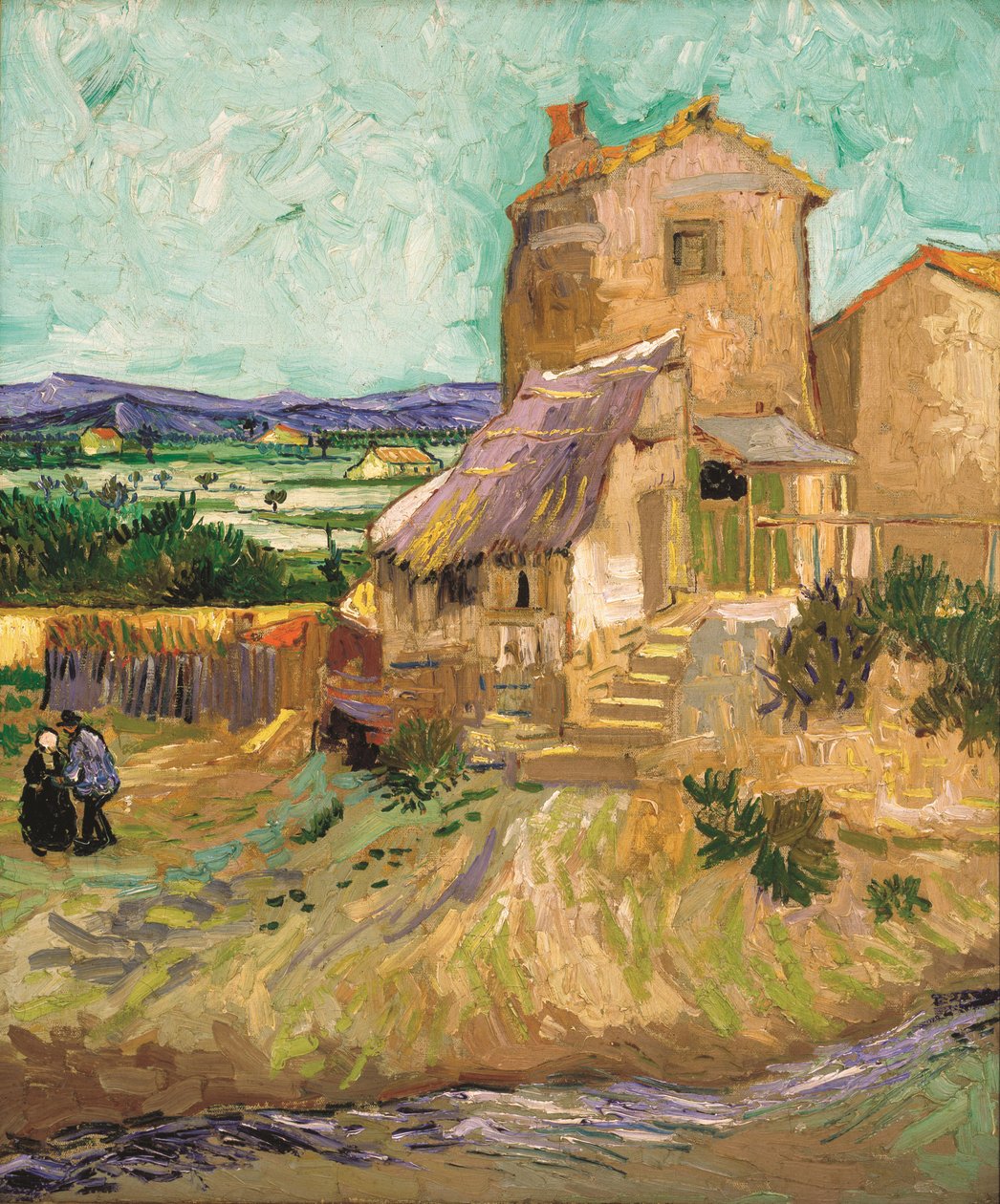 拉克劳（La Crau）的房子The Old Mill，1888年。 作者 文森特·梵高