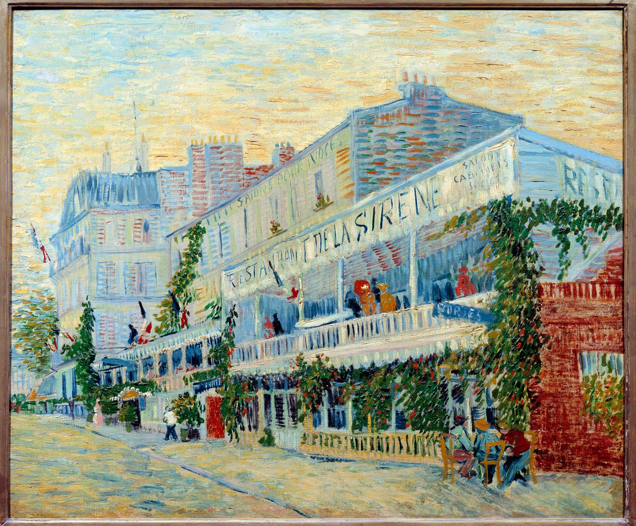 Le restaurant de la Sirene a Asnieres 文森特·梵高 (1853-1890) 1887 年的画作 0,54 x 0,65 m 巴黎，奥赛博物馆 - Asnieres 的塞雷纳餐厅。 文森特·梵高 (1853-1890) 的绘画 作者 文森特·梵高