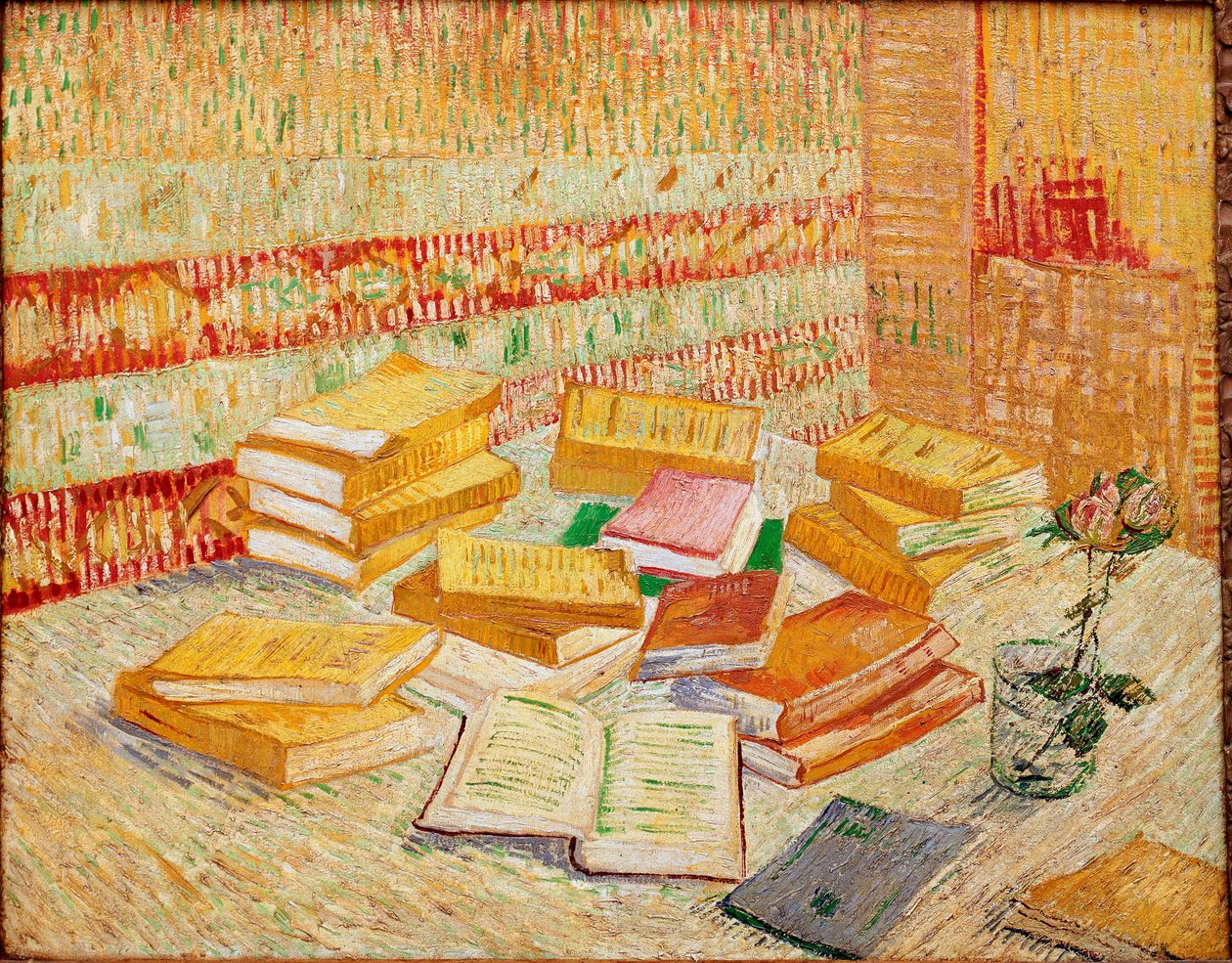 Les livres jaunes ou romances Parisiens 文森特-凡高(1853-1890)的画作 1887年 Dim. 73x93 cm Baden-Baden, 私人收藏 作者 文森特·梵高