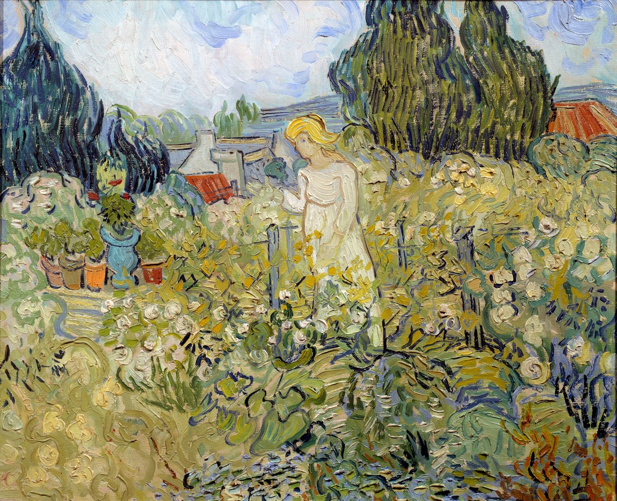 奥维尔-苏-瓦兹(Auvers-Sur-Oise)花园里的加歇小姐 文森特-凡高(1853-1890)的画作 1890 太阳 0,46 x 0,55 米 巴黎，奥赛博物馆 作者 文森特·梵高