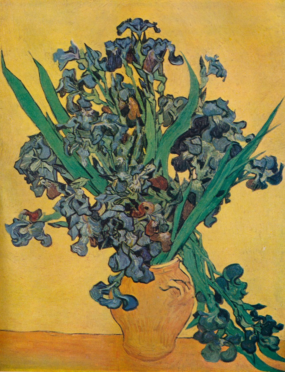 静物：鸢尾花，1890年 作者 文森特·梵高