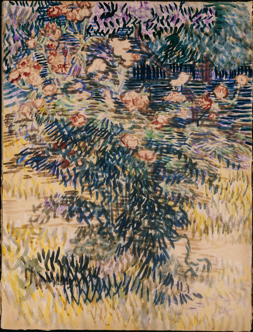 Oleanders，圣雷米的医院花园，1889年 作者 文森特·梵高