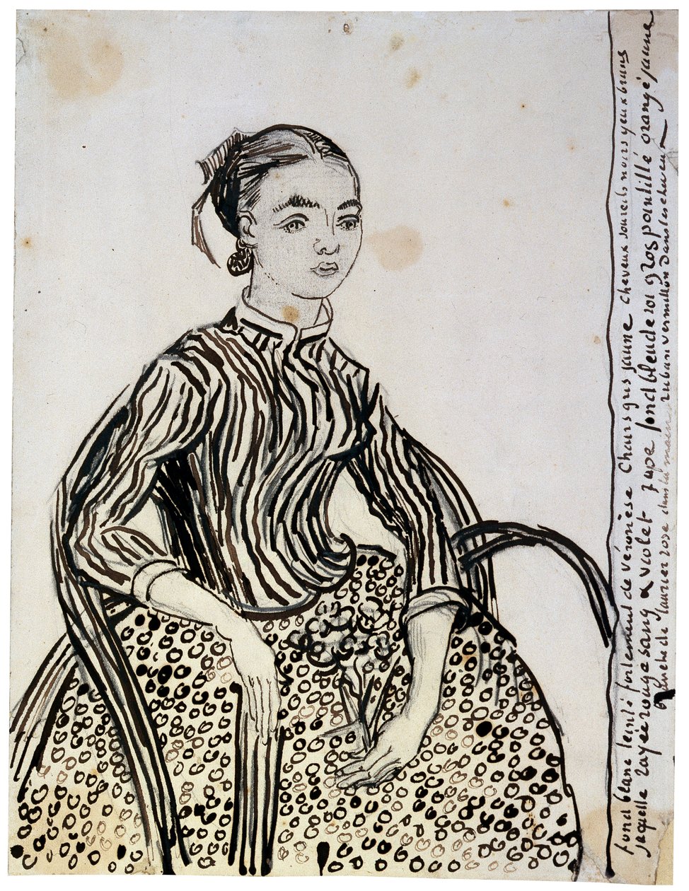 年轻的夫人LaMousmé的肖像，1888年。 作者 文森特·梵高
