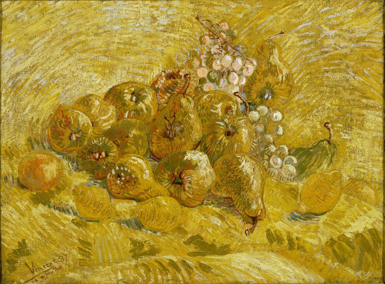 ，柠檬，梨和葡萄，1887-1888年 作者 文森特·梵高