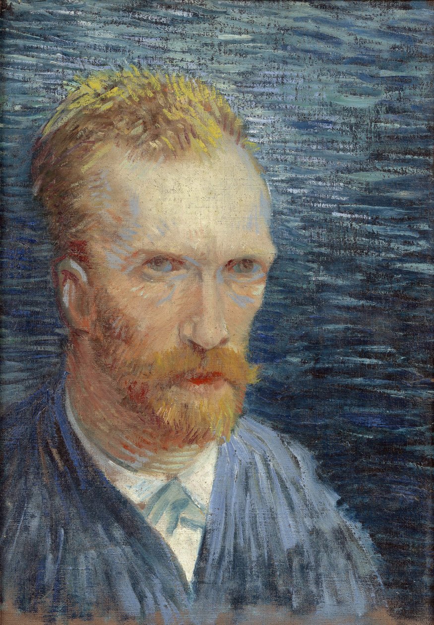 自画像 par Gogh, Vincent, van (1853-1890)。 布面油画，尺寸：43,2x31,3 作者 文森特·梵高