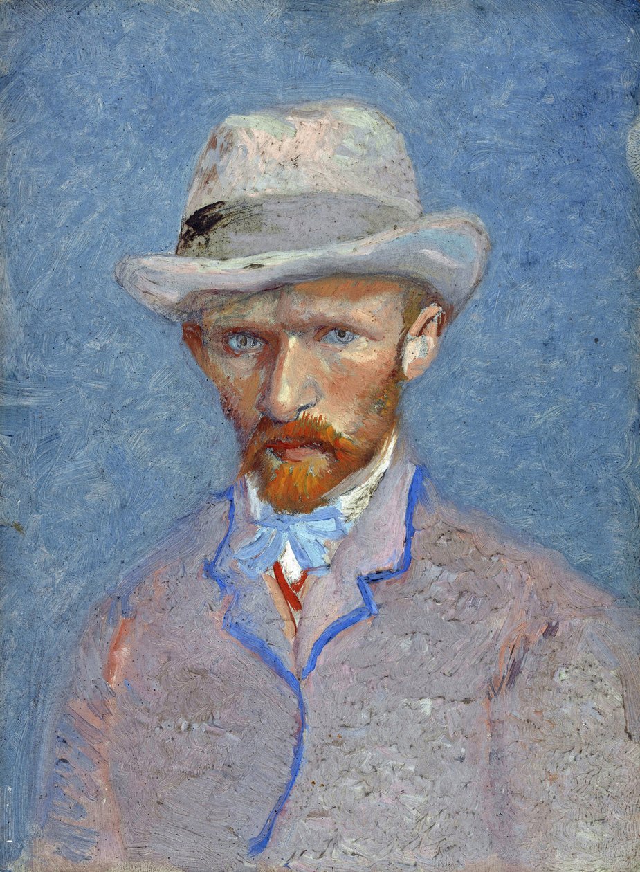 自画像 par Gogh, Vincent, van (1853-1890).纸板上的油画，尺寸：19x14,1 作者 文森特·梵高