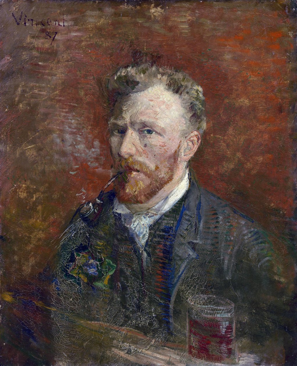 Self-Portrait with Glass par Gogh, Vincent, van (1853-1890). Oil on canvas, size : 61x50,2 作者 文森特·梵高